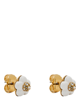 Marc Jacobs Daisy Stud Earrings, Gold/White