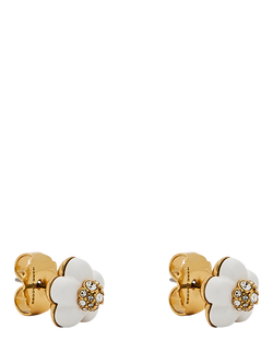 Marc Jacobs Daisy Stud Earrings, Gold/White, Gold/White