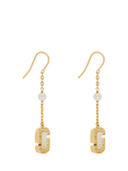 Marc Jacobs Luxe Pearl Drop Earrings, Gold/Crystal