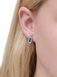 Marc Jacobs Abalone Glass Stud Earrings, Silver/Crystal