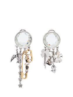 Marc Jacobs Punk Charm Earrings, Silver, Gold/Silver