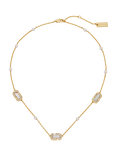 Marc Jacobs Mother Of Pearl Charm Necklace, Gold/Crystal