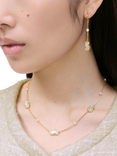 Marc Jacobs Mother Of Pearl Charm Necklace, Gold/Crystal