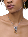 Marc Jacobs Enamel Tote Bag Charm Necklace, Gold/Silver