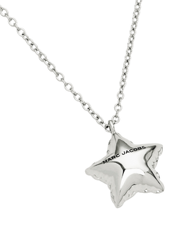 Marc Jacobs Inflated Star Pendant Necklace, Silver, Antique Silver