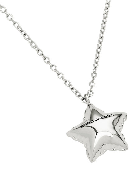 Marc Jacobs Inflated Star Pendant Necklace, Silver, Antique Silver