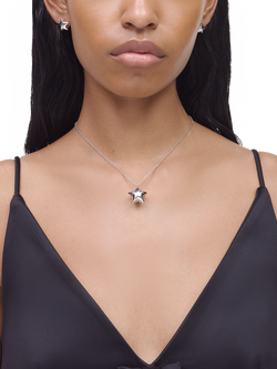 Marc Jacobs Inflated Star Pendant Necklace, Silver - view 2, Antique Silver