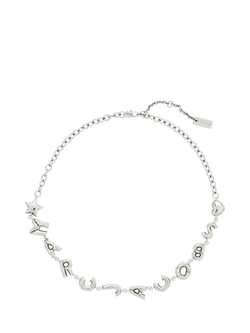 Marc Jacobs Balloon Letter Logo Necklace, Silver, Antique Silver