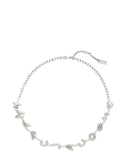 Marc Jacobs Balloon Letter Logo Necklace, Silver, Antique Silver