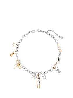 Marc Jacobs Punk Charm Necklace, Silver/Gold, Gold/Silver
