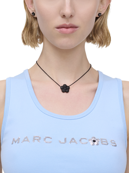 Marc Jacobs Pave Balloon Daisy Pendant, Black - view 2, Black Crystal