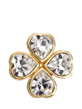 Eclectica Pre-Loved Refound Vintage Clover Brooch Circa 1990s, Gold