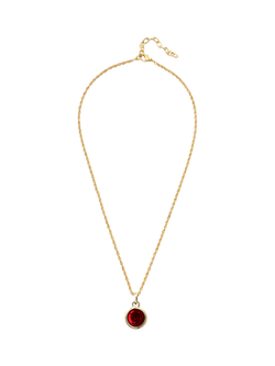 Eclectica Pre-Loved Refound Enamel Centurian's Head Disc Pendant, Gold - view 2, Red