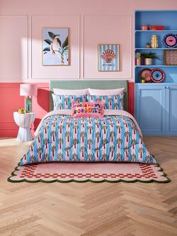 Eleanor Bowmer x Night Lark® Electric Coast Coverless Duvet & Pillowcase Set, 10.5 Tog, Multicolour, Multicolour