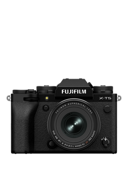 Fujifilm X-T5 Compact System Camera with XF 16-50mm Lens, 6K/4K Ultra HD, 40.2MP, Wi-Fi, Bluetooth, OLED EVF, 3” Vari-angle LCD Touch Screen, Silver, Black