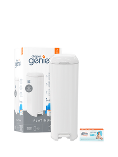 Diaper Genie Platinum Bin, White