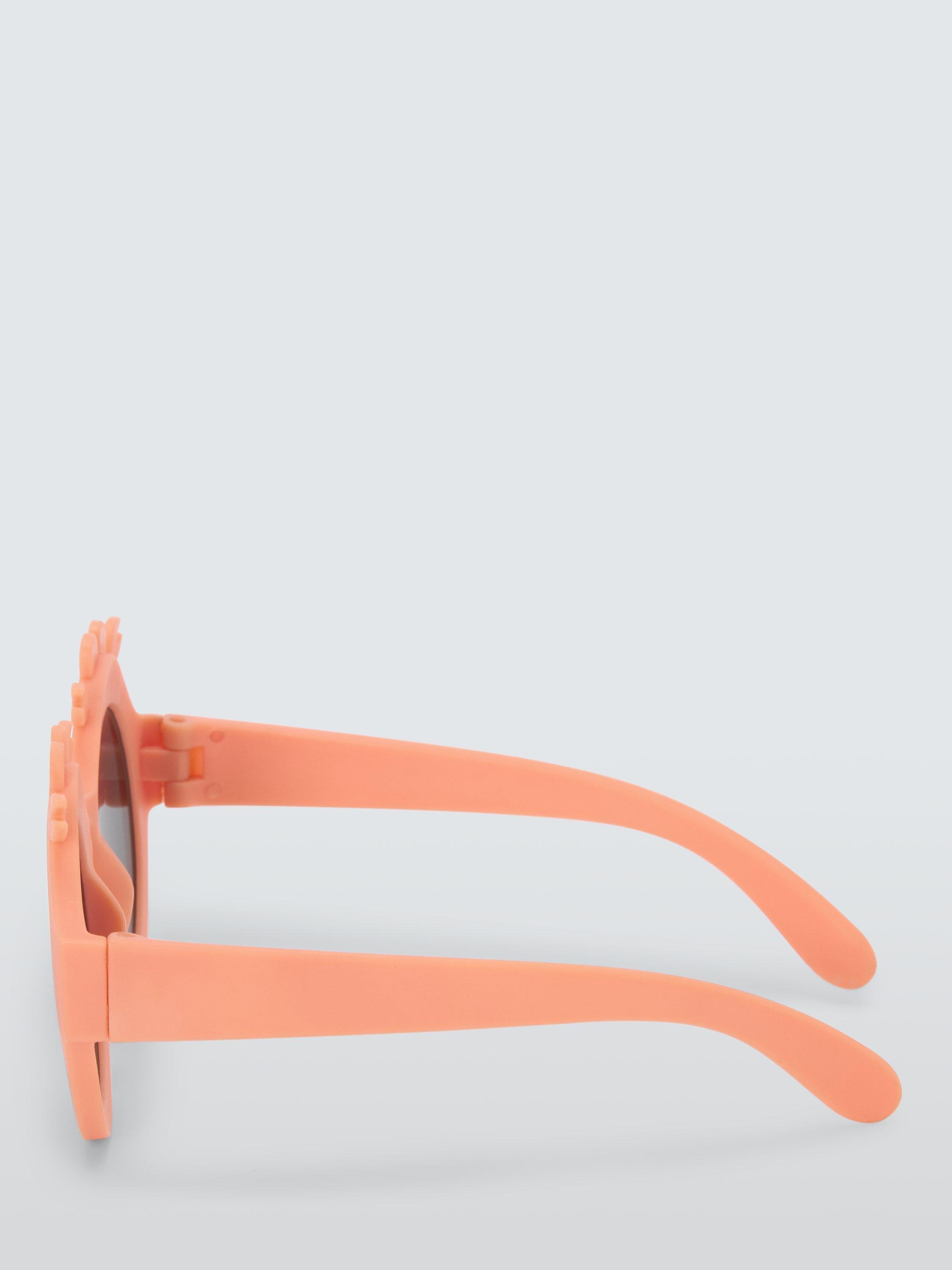 Product image 2 of 4, which shows John Lewis Baby Crab Round Sunglasses, Peach