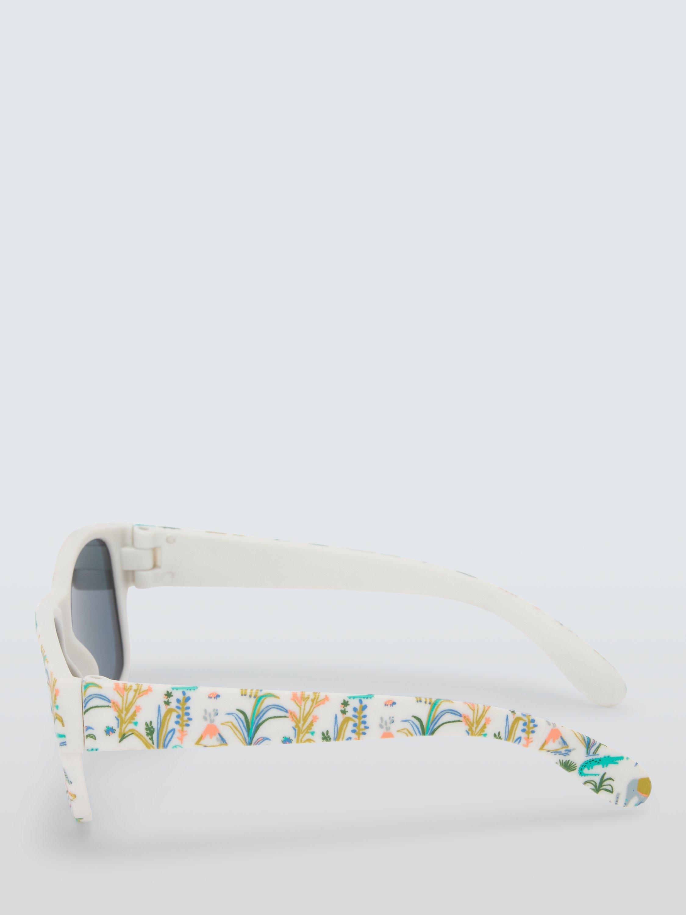 Product image 2 of 4, which shows John Lewis Baby Safari Square Sunglasses, White