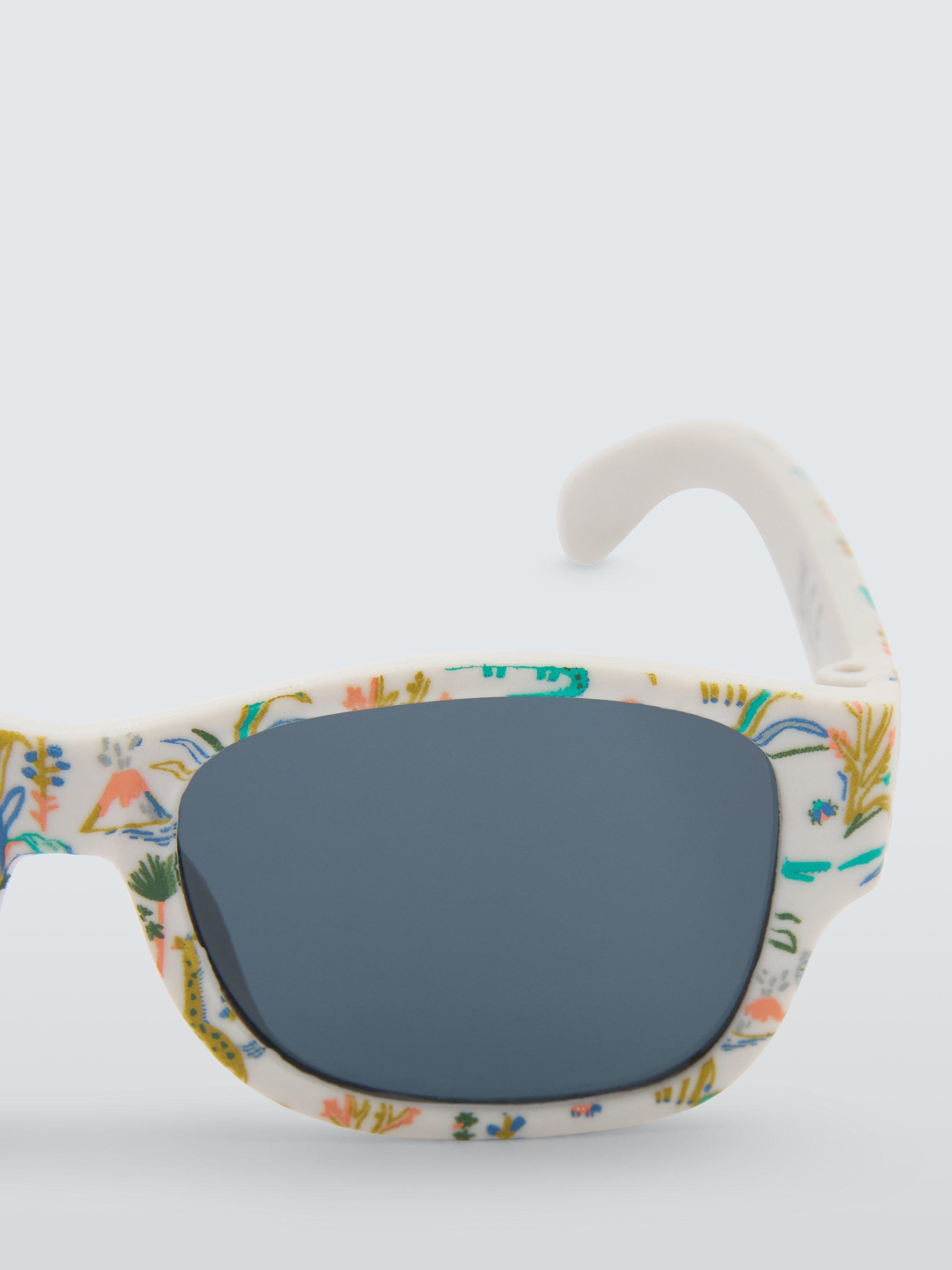 Product image 3 of 4, which shows John Lewis Baby Safari Square Sunglasses, White