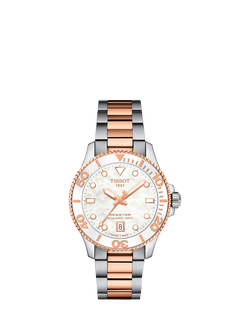 Tissot T1202102211100 Women's Seastar 1000 Quartz 36mm Bracelet Strap Watch, Mother Of Pearl