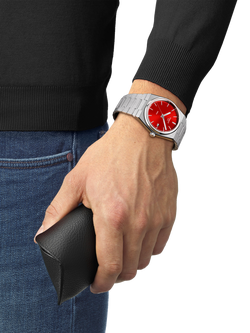 Tissot T1374101142100 PRX Unisex Bracelet Strap Watch - view 2, Red