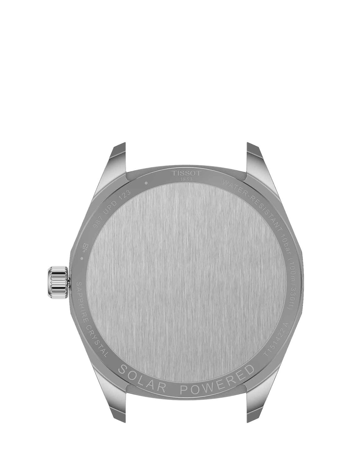 Product image 5 of 5, which shows Tissot T1514221603100 PRC100 Solar Men's Leather Strap Watch, Silver