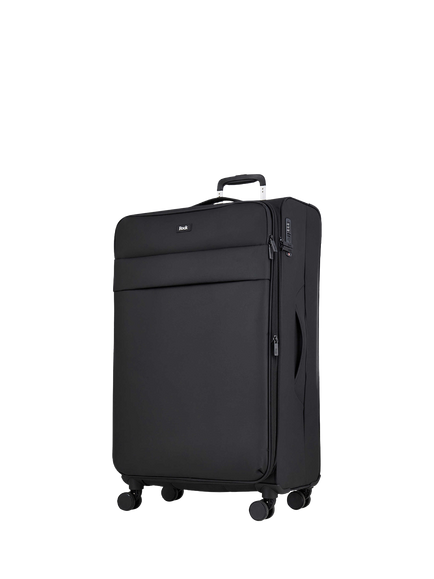 Rock Harper 8-Wheel Soft Shell Suitcase, Set of 3 - view 2, Black