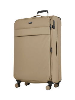 Rock Harper 8-Wheel 78cm Large Suitcase, Beige
