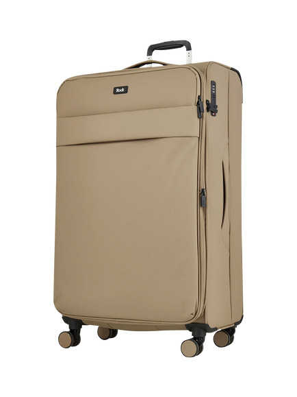 Rock Harper 8-Wheel 78cm Large Suitcase, Beige