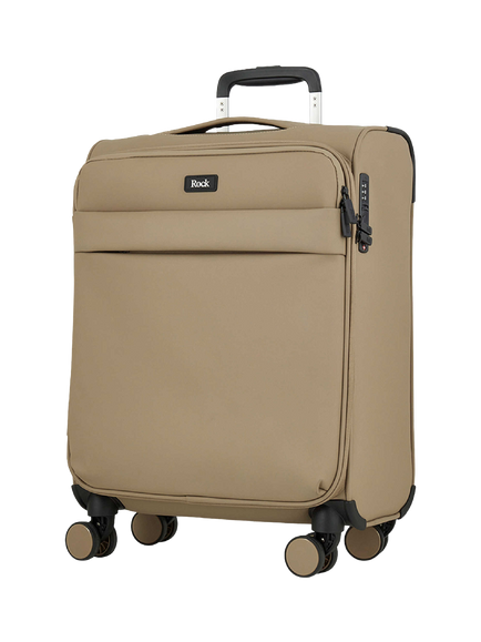 Rock Harper 8-Wheel 54cm Cabin Case, Beige