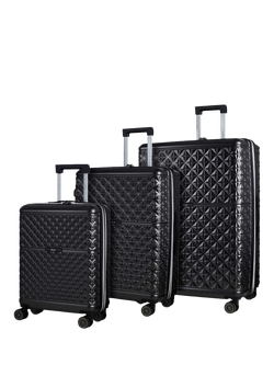 Rock Maya 8-Wheel Hard Shell Suitcase, Set of 3, Charcoal