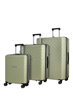 Rock Maya 8-Wheel Hard Shell Suitcase, Set of 3, Green