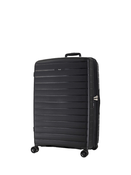 Rock Palma 4-Wheel Suitcase Set, 3 Piece - view 2, Black