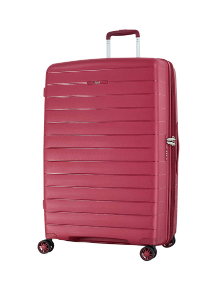 Rock Palma 4-Wheel 78cm Expandable Large Suitcase, 102L, Burgundy