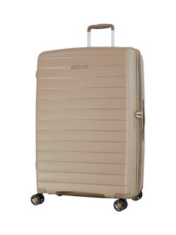 Rock Palma 4-Wheel 78cm Expandable Large Suitcase, 102L, Champagne