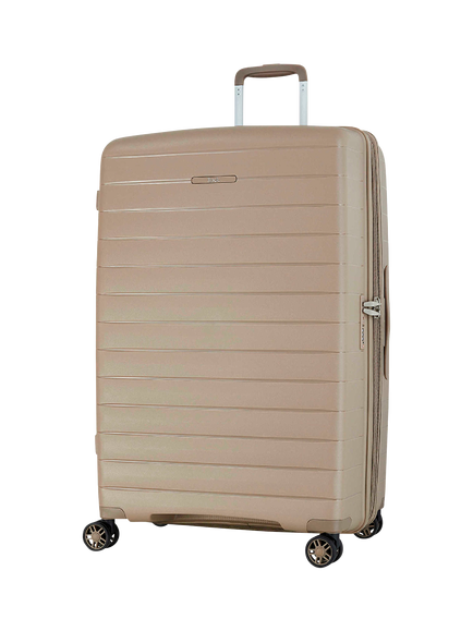 Rock Palma 4-Wheel 78cm Expandable Large Suitcase, 102L, Champagne