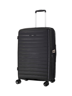 Rock Palma 4-Wheel 68cm Expandable Medium Suitcase, 65L, Black