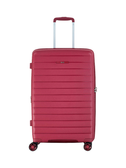 Rock Palma 4-Wheel 68cm Expandable Medium Suitcase, 65L - view 2, Burgundy