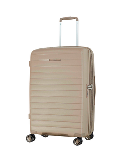 Rock Palma 4-Wheel 68cm Expandable Medium Suitcase, 65L, Champagne