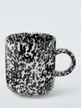 John Lewis Splattered Stoneware Mug, 285ml, Black