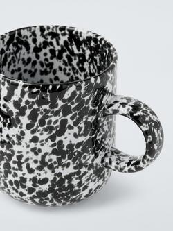 John Lewis Splattered Stoneware Mug, 285ml, Black - view 2, 