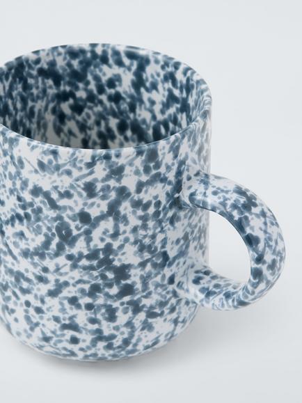 John Lewis Splattered Stoneware Mug, 285ml, Blue - view 2, 