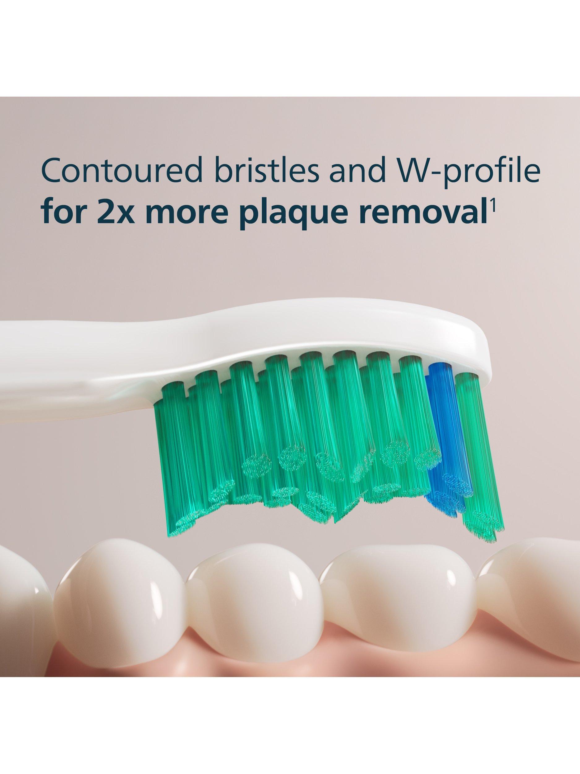 Product image 3 of 8, which shows Sonicare HX6014/87 C1 ProResults Replacement Toothbrush Heads, Pack of 4, White