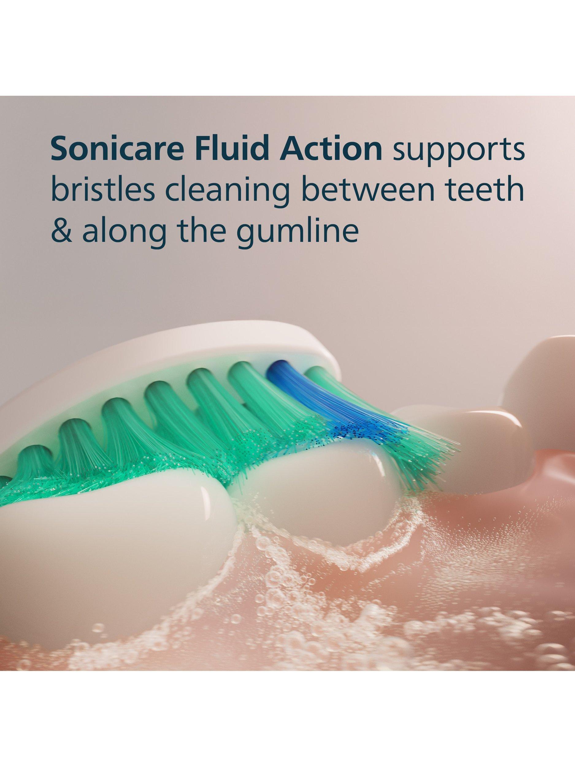 Product image 4 of 8, which shows Sonicare HX6014/87 C1 ProResults Replacement Toothbrush Heads, Pack of 4, White