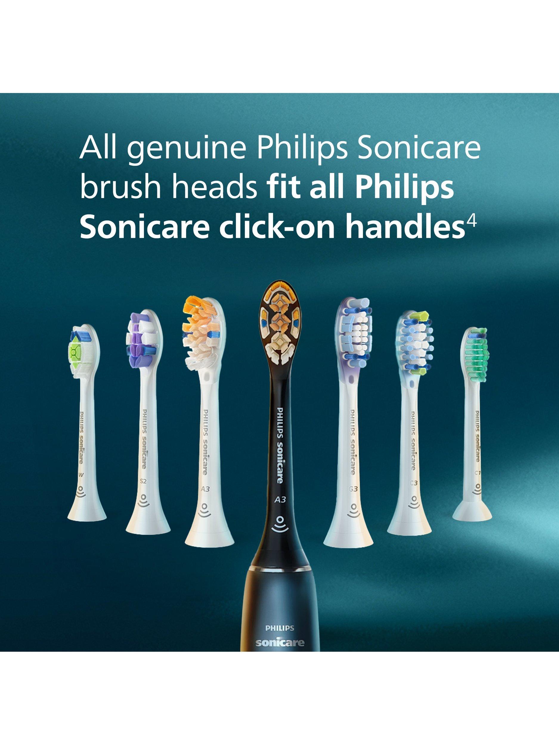 Product image 5 of 8, which shows Sonicare HX6014/87 C1 ProResults Replacement Toothbrush Heads, Pack of 4, White