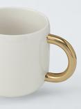 John Lewis Colour Handle Fine China Mug, 380ml, Gold