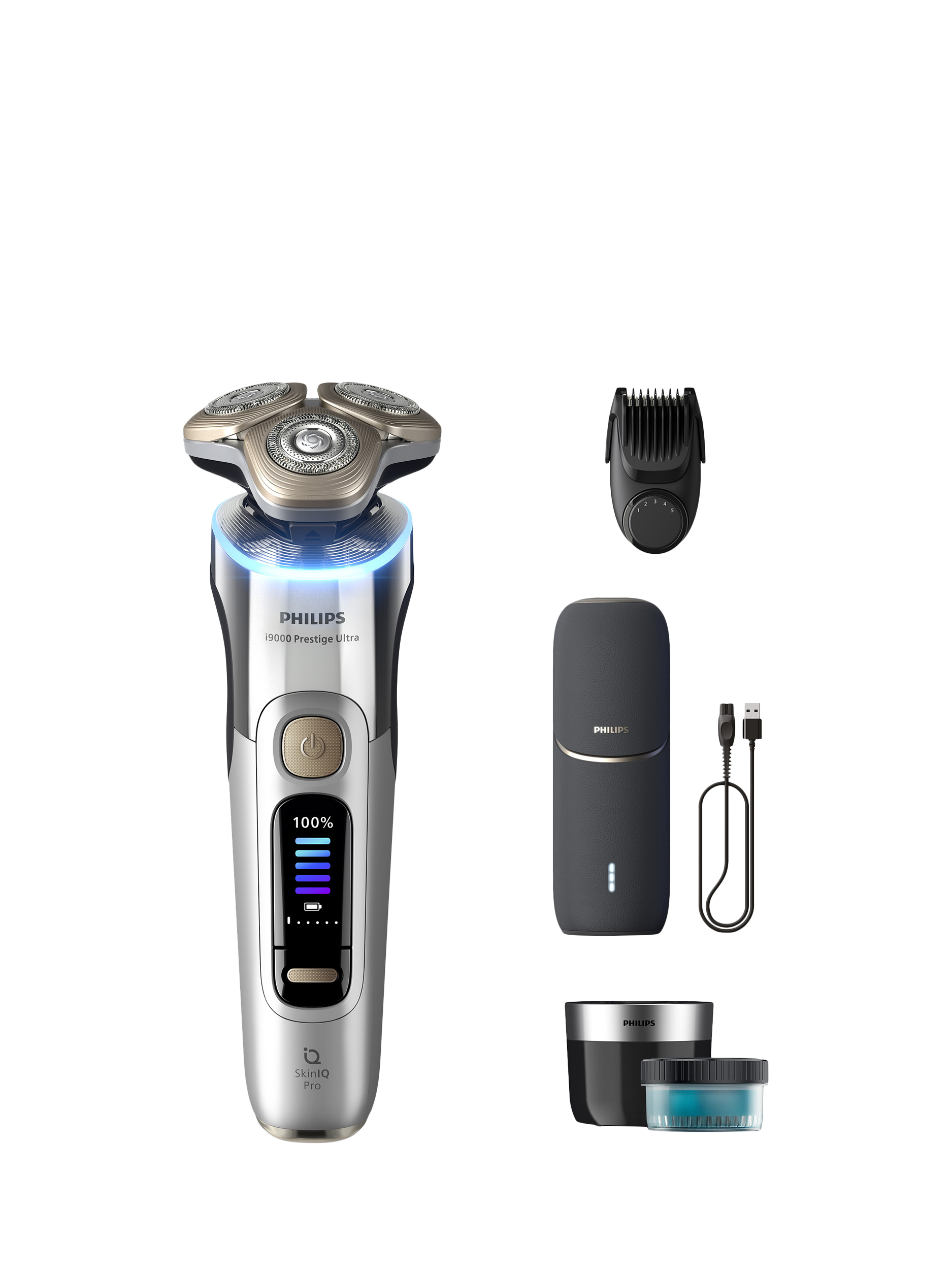 Product image 1 of 6, which shows Philips XP9404/46 i9000 Prestige Ultra Shaver, Chrome