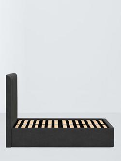 John Lewis Fleur Ottoman Storage Upholstered Bed Frame, Double - view 2, Brushed Tweed Charcoal