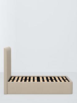 John Lewis Fleur Ottoman Storage Upholstered Bed Frame, Super King Size - view 2, Brushed Tweed Beige