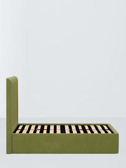 John Lewis Fleur Ottoman Storage Upholstered Bed Frame, Super King Size - view 2, Deep Velvet Olive